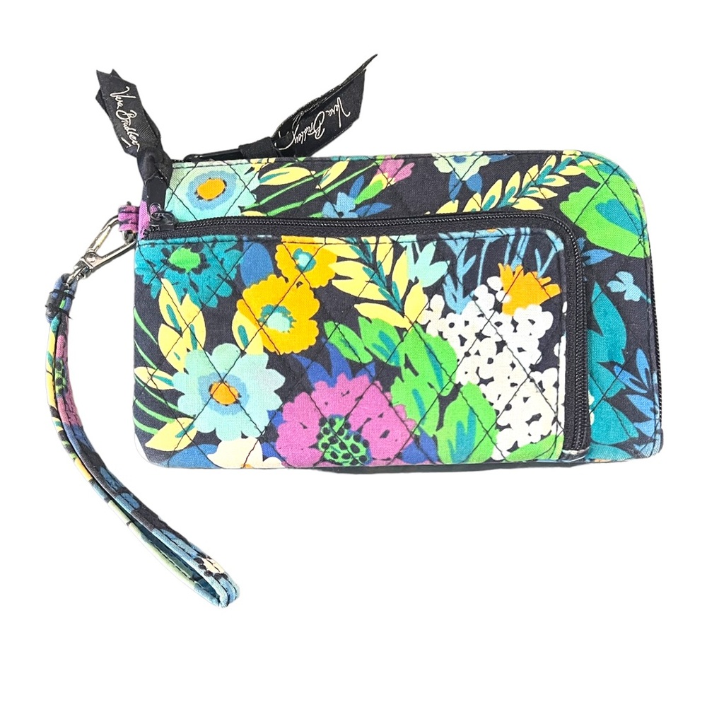 Vera Bradley Wristlet Midnight Blues Large 2 Pocket